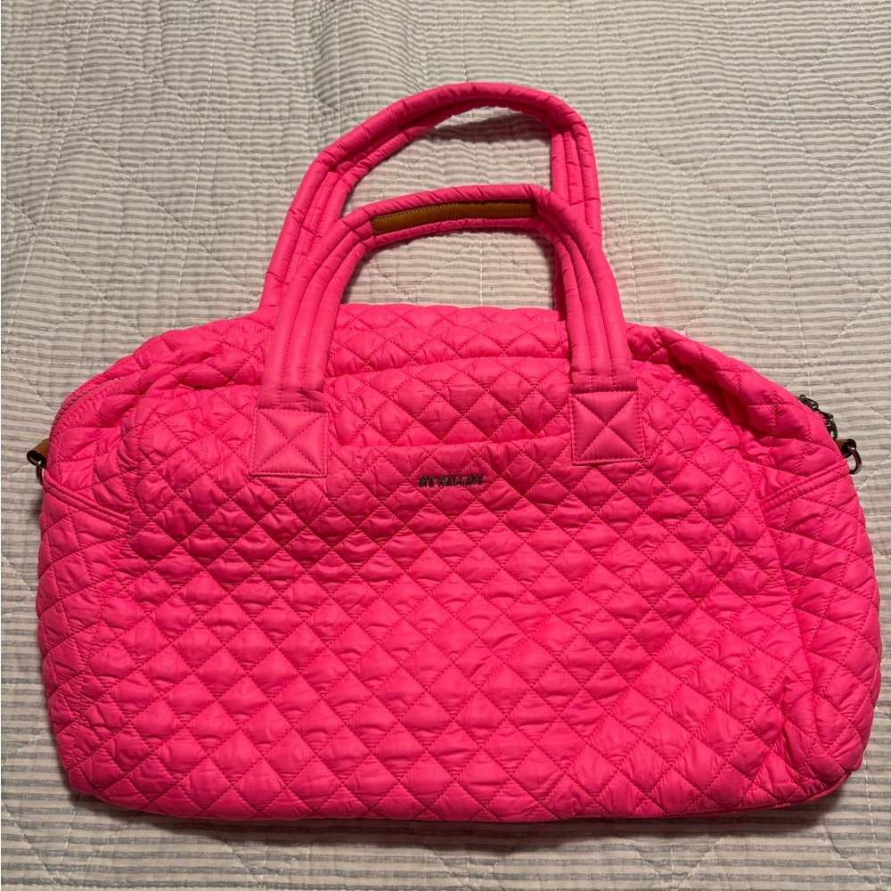 RARE MZ Wallace Hot Pink Travel Jim Duffle